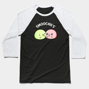 Smoochies Funny Food Kissing Mochi Pun Baseball T-Shirt